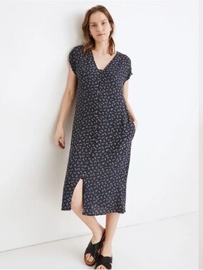 Madewell Easy Midi Dress in Spring Fling Print
